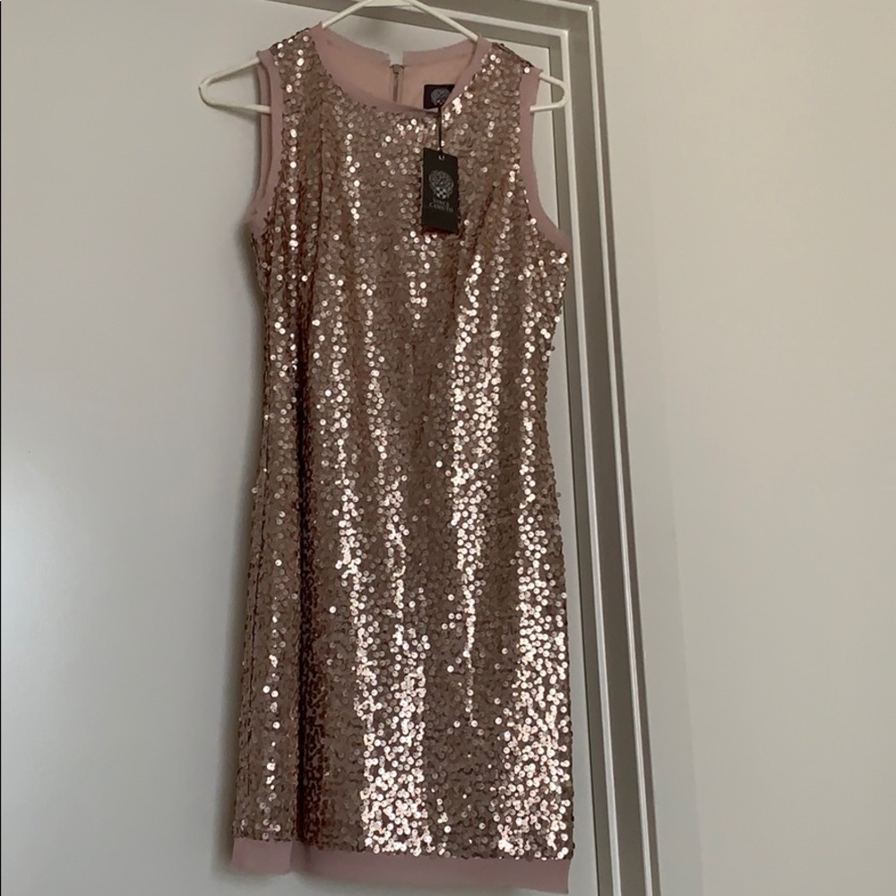 Vince Camuto Sequined Light Pink Dress
